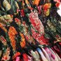 Multicolor Floral Dress Fashion Runway Long Sleeve Maxi Dress Women's elastic Waist Floral Print