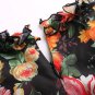 Multicolor Floral Dress Fashion Runway Long Sleeve Maxi Dress Women's elastic Waist Floral Print