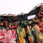 Multicolor Floral Dress Fashion Runway Long Sleeve Maxi Dress Women's elastic Waist Floral Print