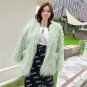 Pretty Mint Green Coats Mintgreen Jackets Shaggy Fall Spring Season FREE Clutch