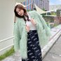 Pretty Mint Green Coats Mintgreen Jackets Shaggy Fall Spring Season FREE Clutch