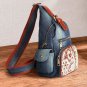 New Denim Backpacks Lacy Chest Bag for Women I-Phone Outlet Denim Sling Bag-Denim Casual Day
