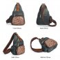 New Denim Backpacks Lacy Chest Bag for Women I-Phone Outlet Denim Sling Bag-Denim Casual Day