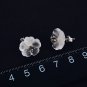 Lotus Flower Real 925 Sterling Silver Earrings Natural Crystal Gems Fine Jewelry for Women