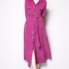 SALE Plus Size Clothing for Women Size 10-12 Dress Lightweight Corduroy Magenta Dress