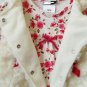 Cream Vest and Legging Baby Clothes Set Pink Floral Blouse Pink Dress for Baby Girls