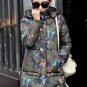 Rsslyn Hoodies for Women Green Camouflage Coat Warm Cotton Duck Down Parkas for Women