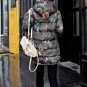 Rsslyn Hoodies for Women Green Camouflage Coat Warm Cotton Duck Down Parkas for Women