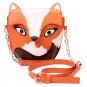 Small Orange Bags for Your Phone Holder-Fox Face Purse Lipstick Phone Handbag for Women