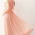 SALE! Pink Maxi Dress for Women Peach Tank Dresses for Women Chiffon Maxi Dresses