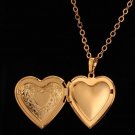 ON SALE Golden Heart Locket Picture Hearts Jewelry Ready to Ship Gold Golden Necklaces