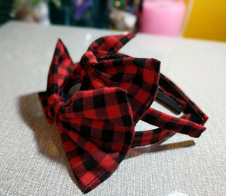 Rsslyn Handmade by Lyn Hair Accessories Plaid Bows Checkered Headbands for Girls