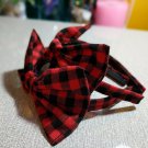 Rsslyn Handmade by Lyn Hair Accessories Plaid Bows Checkered Headbands for Girls