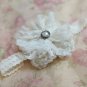 Free Shipping Handmade by Lyn White Lacy Hair Accessories Free Headbands for Newborn Girls