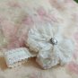 Free Shipping Handmade by Lyn White Lacy Hair Accessories Free Headbands for Newborn Girls