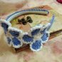 Rsslyn Handmade Blue Headband Crochet By Lyn Floral Headbands for Girls Crochet Headband Gift