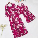 Free Shipping Maxi Dress for Tall Women Printed Rose Red Dress for Women Summer Dress