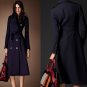 Rsslyn Navy Blue Coat for Women-Winter Trench Coats for Women Long Overcoats for Women LMF24-500