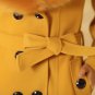 Beautiful Faux Fur Collar Golden Yellow Coats for Women Wool Winter Coat Dress READY FOR SHIPPING