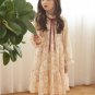 New Dresses Ivory Dress for Tween Girls Embroidery Lacy Dress Vintage Ruffled Velvet Ribbon Ruffled