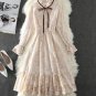 New Dresses Ivory Dress for Tween Girls Embroidery Lacy Dress Vintage Ruffled Velvet Ribbon Ruffled