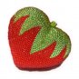 Strawberry Collections Luxury Red Purses for Women Red Strawberry Handbags Prom Clutch Big Heart