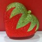 Strawberry Collections Luxury Red Purses for Women Red Strawberry Handbags Prom Clutch Big Heart