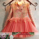 Turtleneck Pink Dress for Girls Peach Dress for Girls Turtleneck Dress for Baby Girls READY TO SHIP