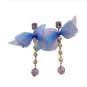 New Lace Trendy Bowknot Dangle Earrings Purple Earrings Women's Lavander Bow Earrings for Women