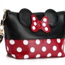 Red Bags Red Handbags Make Up Pouch Make Up Bag Minnie Mouse Ears Polka Dots Purses for Women