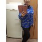 Rsslyn New Loose Royal Blue Blouses On Hand Blouses for Women Printed Zebra