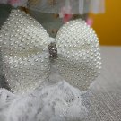Rsslyn Handmade by Lyn FREE SHIPPING Pearl Bows with Laces Elegant Double Bow Headbands
