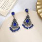Antique Silver Earrings for Women Royal Blue Earrings Dangling Unique Earrings for Women