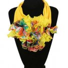 Newest Necklace Colorful Yellow Neckwarmers Big Collar Rings for Neck Ruffled Scarves