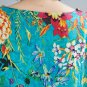 Rsslyn Short Sleeves Floral Turquoise Dress for Plus Size Woman Cotton Material