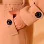 Ready to Ship Black Overcoats Fur Collar On Hand Items Black Wool Overcoat for Women with Black Belt