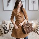 Rsslyn Fashion Coats for Women Quilted Brown Trench Coats Luxury Style Trench Coat