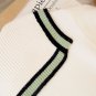 Free Shipping Casual Blue Sweaters for Women Turquoise Tops for Women with Sailor Collar