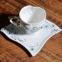 Love Gifts White Porcelain Mug with Rhinestones 1 Tea Cup 1 Saucer Mocha Coffeeware Sets