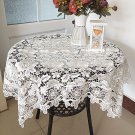Rsslyn White Cotton Lace Table Cover for Square Tea Table Cover Wedding Table Cover
