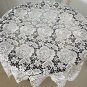 Rsslyn White Cotton Lace Table Cover for Square Tea Table Cover Wedding Table Cover