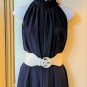 Navy Blue Dress Pageants for Miss Universe Dress Run Away Navy Blue Chiffon Dress