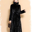 Silkier Black Overcoats with Belt Black Turtleneck Jacket Winter Coats For Women