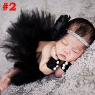 Baby Shower Gift Cutest Black Skirts and Black Headband for Newborn Baby Girls Props