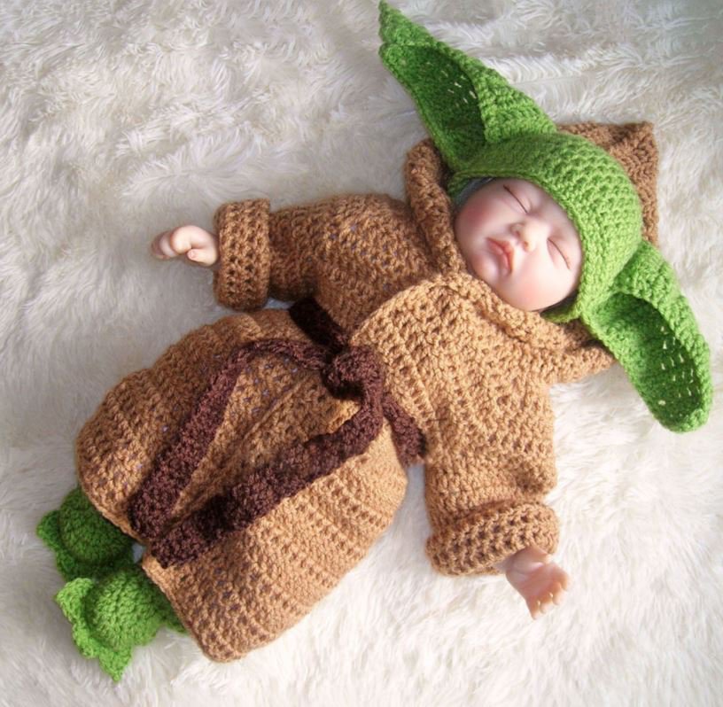 Star Wars Master Yoda is Here Props for Newborn Boys