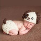 Newborn Props for Boys 0-3 Months Baby Shower Gift Handsome Little Dog Hat and Tail Diaper