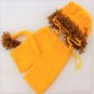 Lion Hat and Diaper Orange Yellow Newborn Props for Boys 0-3 Months Baby Shower Gift