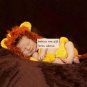 Lion Hat and Diaper Orange Yellow Newborn Props for Boys 0-3 Months Baby Shower Gift