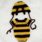 Mohair My Little Bumble Bee Baby Jumpsuit and Hat Yellow Stripes Photography Props I Love Bees