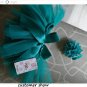 Solid Teal Color Skirt and Baby Headband Set for Newborn Girls Props Photography Cute Props